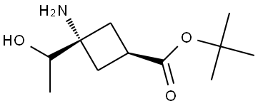 (1R,3R)-3-氨基-3-(1-羟乙基)环丁烷羧酸叔丁酯,2715186-83-5,结构式