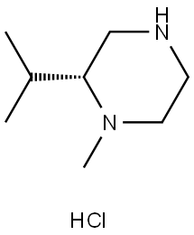 (R)-2-isopropyl-1-methylpiperazine hydrochloride 化学構造式