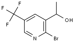 2-Bromo-α-methyl-5-(trifluoromethyl)-3-pyridinemethanol,2733069-01-5,结构式