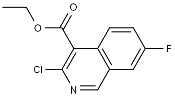 3-氯-7-氟异喹啉-4-甲酸乙酯 结构式