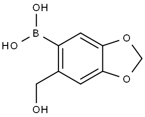 6-(Hydroxymethyl)benzo[d][1,3]dioxol-5-ylboronic acid Structure