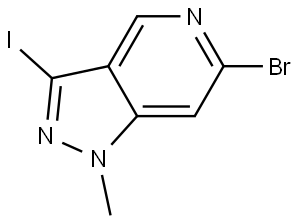 1H-Pyrazolo[4,3-c]pyridine, 6-bromo-3-iodo-1-methyl- Struktur