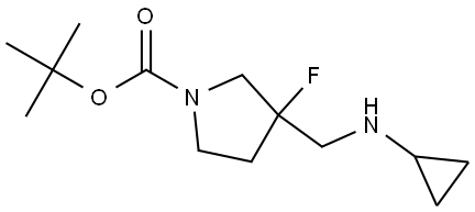 tert-butyl 3-((cyclopropylamino)methyl)-3-fluoropyrrolidine-1-carboxylate,2743341-15-1,结构式