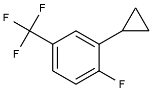 2-Cyclopropyl-1-fluoro-4-(trifluoromethyl)benzene Structure