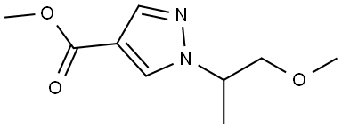 methyl 1-(2-methoxy-1-methyl-ethyl)pyrazole-4-carboxylate Struktur