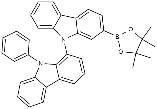 1,9′-Bi-9H-carbazole, 9-phenyl-2′-(4,4,5,5-tetramethyl-1,3,2-dioxaborolan-2-yl)- Struktur