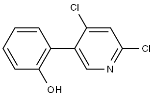 2-(4,6-Dichloro-3-pyridinyl)phenol Struktur