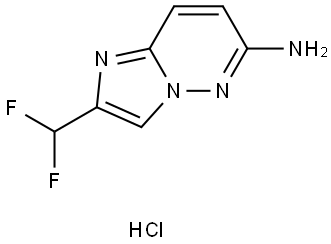 2-(Difluoromethyl)imidazo[1,2-b]pyridazin-6-amine hydrochloride Struktur