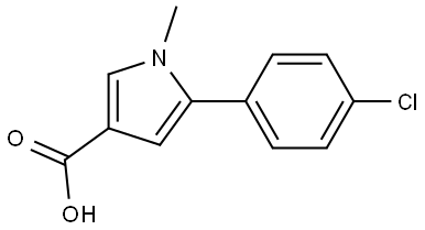 5-(4-chlorophenyl)-1-methyl-1H-pyrrole-3-carboxylic acid Structure