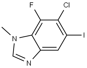 6-Chloro-7-fluoro-5-iodo-1-methyl-1H-benzo[d]imidazole Struktur