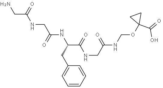 Gly-Gly-L-Phe-N-[(carboxycyclopropoxy)methyl]Glycinamide Struktur