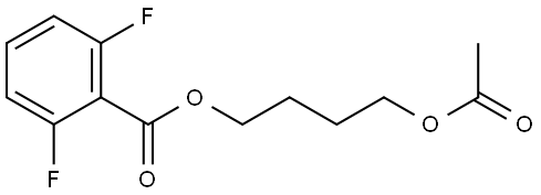 4-乙酰氧基丁基 2,6-二氟苯甲酸酯, 2752418-19-0, 结构式