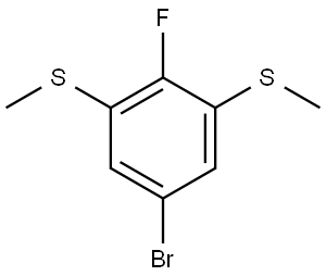 (5-Bromo-2-fluoro-1,3-phenylene)bis(methylsulfane) 结构式