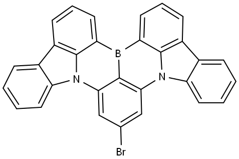 Indolo[3,2,1-de]indolo[3',2',1':8,1][1,4]benzazaborino[2,3,4-kl]phenazaborine, 10-bromo- Structure