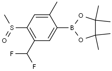 1,3,2-二噁硼烷,2-[5-(二氟甲基)-2-甲基-4-(甲基亚磺酰基)苯基]-4,4,5,5-四甲基- 结构式