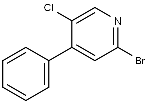 2-Bromo-5-chloro-4-phenylpyridine,2756778-64-8,结构式