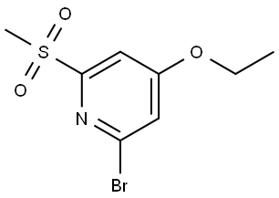 Pyridine, 2-bromo-4-ethoxy-6-(methylsulfonyl)- Struktur