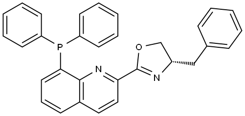 (S)-4-Benzyl-2-(8-(diphenylphosphanyl)quinolin-2-yl)-4,5-dihydrooxazole Structure