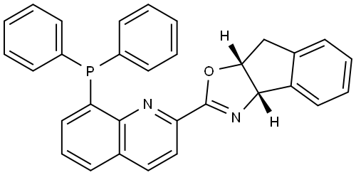 (3AS,8AR)-2-(8-(二苯基膦基)喹啉-2-基)-3A,8A-二氢-8H-茚并[1,2-D]恶唑 结构式