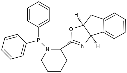 (2S)-2-[(3aS,8bR)-4,8b-dihydro-3aH-indeno[1,2-d][1,3]oxazol-2-yl]piperidin-1-yl]-diphenylphosphane Structure