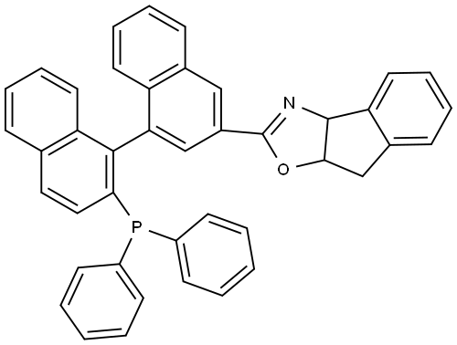 (3aR,8aS)-2-((S)-2'-(Diphenylphosphanyl)-[1,1'-binaphthalen]-3-yl)-3a,8a-dihydro-8H-indeno[1,2-d]oxazole Struktur