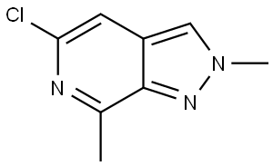 5-chloro-2,7-dimethyl-pyrazolo[3,4-c]pyridine 化学構造式