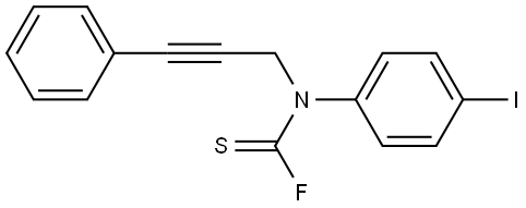 N-(4-Iodophenyl)-N-(3-phenyl-2-propyn-1-yl)carbamothiol fluoride Struktur
