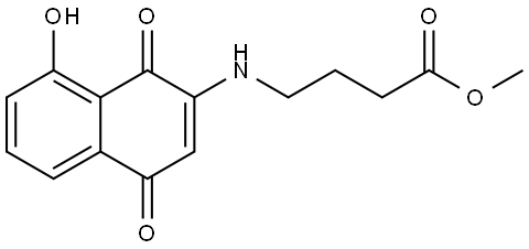 Butanoic acid, 4-[(1,4-dihydro-8-hydroxy-1,4-dioxo-2-naphthalenyl)amino]-, methyl ester,2758497-70-8,结构式