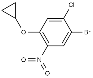 1-溴-2-氯-4-环丙氧基-5-硝基苯, 2758534-29-9, 结构式