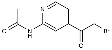 N-(4-(2-溴乙酰基)吡啶-2-基)乙酰胺 结构式