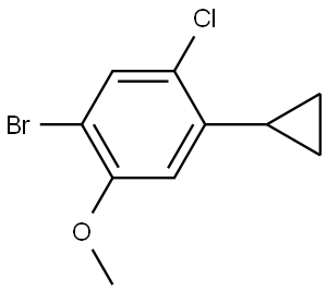 1-Bromo-5-chloro-4-cyclopropyl-2-methoxybenzene 结构式