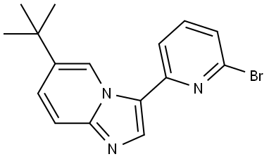 3-(6-bromopyridin-2-yl)-6-(tert-butyl)imidazo[1,2-a]pyridine Struktur