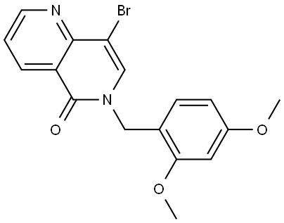 8-bromo-6-(2,4-dimethoxybenzyl)-1,6-naphthyridin-5(6H)-one Struktur