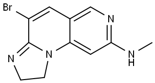 4-bromo-N-methyl-1,2-dihydroimidazo[1,2-a][1,6]naphthyridin-8-amine 化学構造式