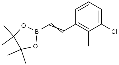 2-(3-氯-2-甲基苯乙烯基)-4,4,5-5-四甲基-1,3,2-二噁硼烷,2762932-38-5,结构式