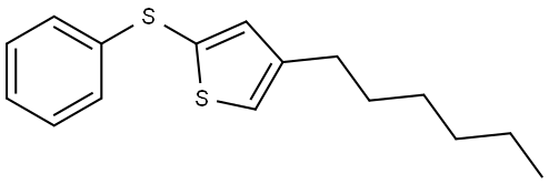 4-Hexyl-2-(phenylthio)thiophene Structure