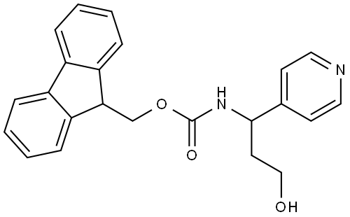 (9H-fluoren-9-yl)methyl (3-hydroxy-1-(pyridin-4-yl)propyl)carbamate Structure