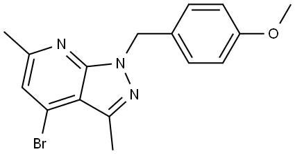 4-溴-1-(4-甲氧基苄基)-3,6-二甲基-1H-吡唑并[3,4-B]吡啶, 2765271-90-5, 结构式