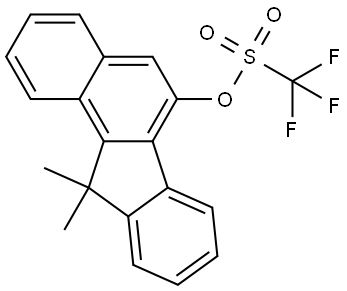 Methanesulfonic acid, 1,1,1-trifluoro-, 11,11-dimethyl-11H-benzo[a]fluoren-6-yl ester Structure