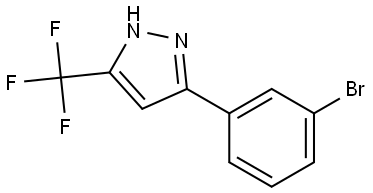 5-(3-Bromophenyl)-3-(trifluoromethyl)-1H-pyrazole 结构式