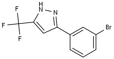 5-(3-Bromophenyl)-3-(trifluoromethyl)-1H-pyrazole Structure