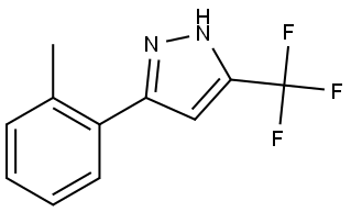 5-(2-Methylphenyl)-3-(trifluoromethyl)-1H-pyrazole 结构式