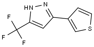 5-(thiophen-3-yl)-3-(trifluoromethyl)-1H-pyrazole Structure