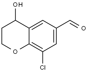 8-Chloro-3,4-dihydro-4-hydroxy-2H-1-benzopyran-6-carboxaldehyde Structure