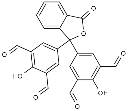 1,3-BENZENEDICARBOXALDEHYDE, 5,5′-(3-OXO-1(3H)-ISOBENZOFURANYLIDENE)BIS[2-HYDROXY- 结构式