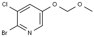 2-bromo-3-chloro-5-(methoxymethoxy)pyridine 化学構造式