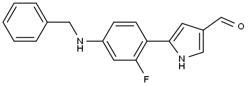 5-(4-(benzylamino)-2-fluorophenyl)-1H-pyrrole-3-carbaldehyde Structure