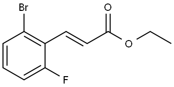 (E)-3-(2-溴-6-氟苯基)丙烯酸乙酯, 2768312-42-9, 结构式