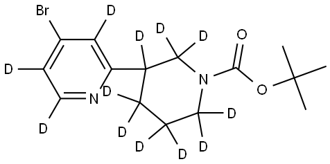 tert-butyl 3-(4-bromopyridin-2-yl-3,5,6-d3)piperidine-1-carboxylate-2,2,3,4,4,5,5,6,6-d9 结构式