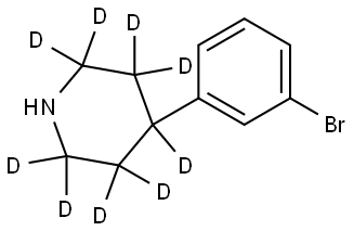 4-(3-bromophenyl)piperidine-2,2,3,3,4,5,5,6,6-d9 结构式